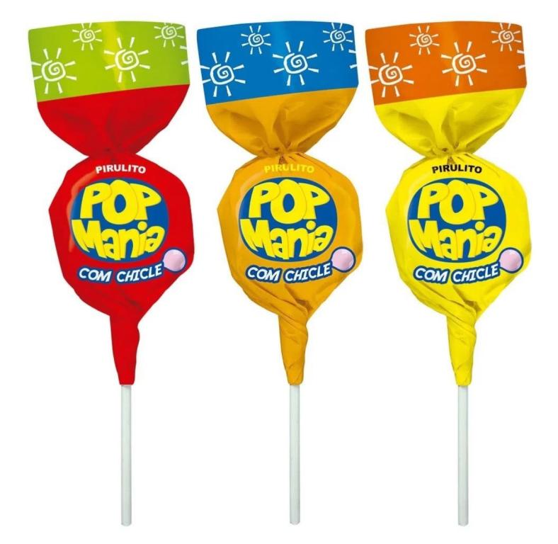 PIRULITO POP MANIA FRUTAS TROPICAIS 500G