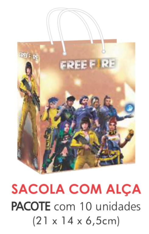 SACOLA TEMA FREE FIRE PAPEL SURPRESA C/10UN