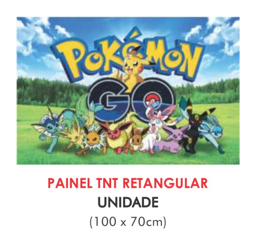 PAINEL TNT DUPLO RETANGULAR POKEMON GO 70X100CM