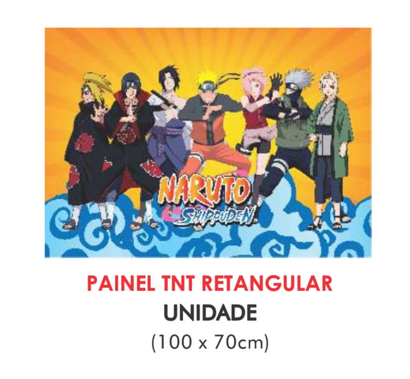 PAINEL TNT DUPLO RETANGULAR NARUTO 70X100CM