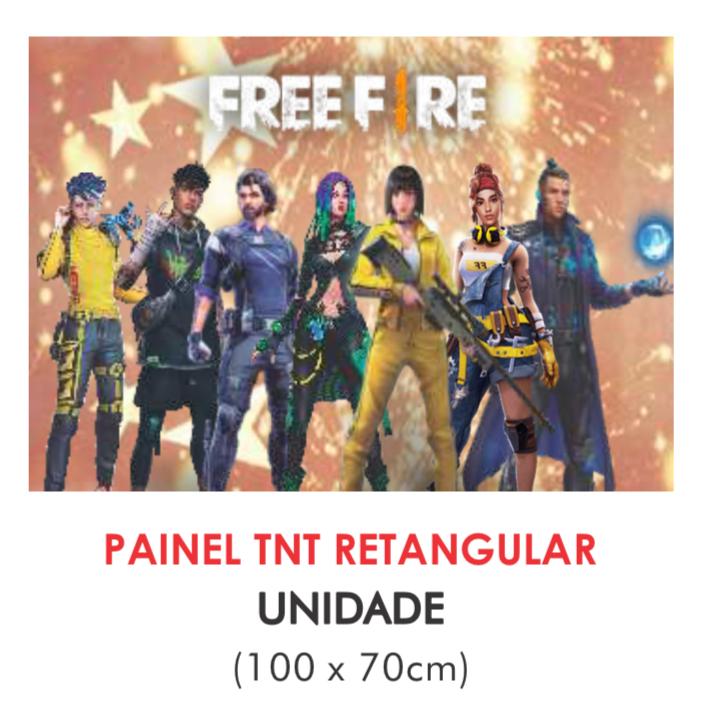 PAINEL TNT DUPLO RETANGULAR FREE FIRE 70X100CM