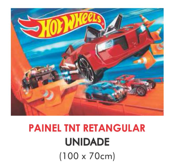 PAINEL TNT DUPLO RETANGULAR HOT WHELLS 70X100CM