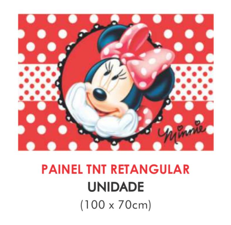 PAINEL TNT DUPLO RETANGULAR MINIE VERMELHA 70X100CM