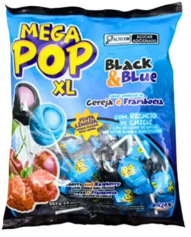 PIRULITO MEGA POP XL CEREJA E FRAMBOESA 552G