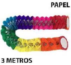 ENFEITE GUIRLANDA DE PAPEL COLORIDO 17cmX3MT