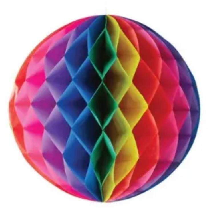 LANTERNA PAPEL PARA DECORACAO COLMEIA 25CM