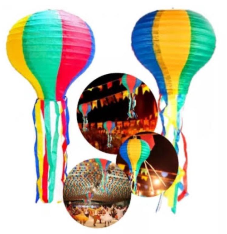 BALAO JUNINO C/ ARMACAO 30CM