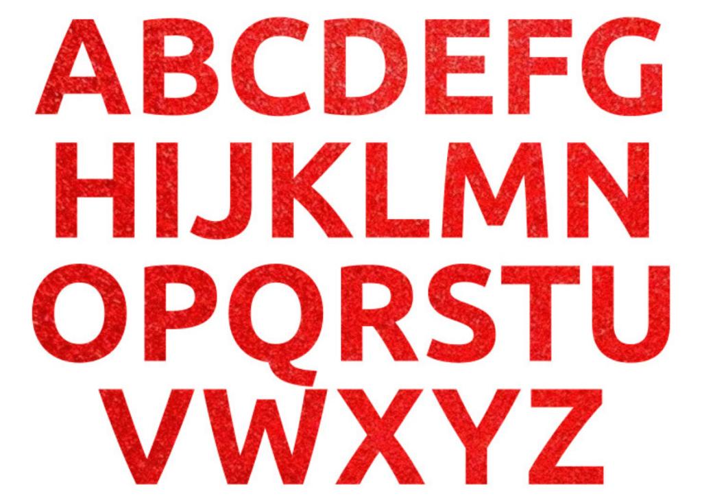 LETRA DE E.V.A VERMELHA (I)