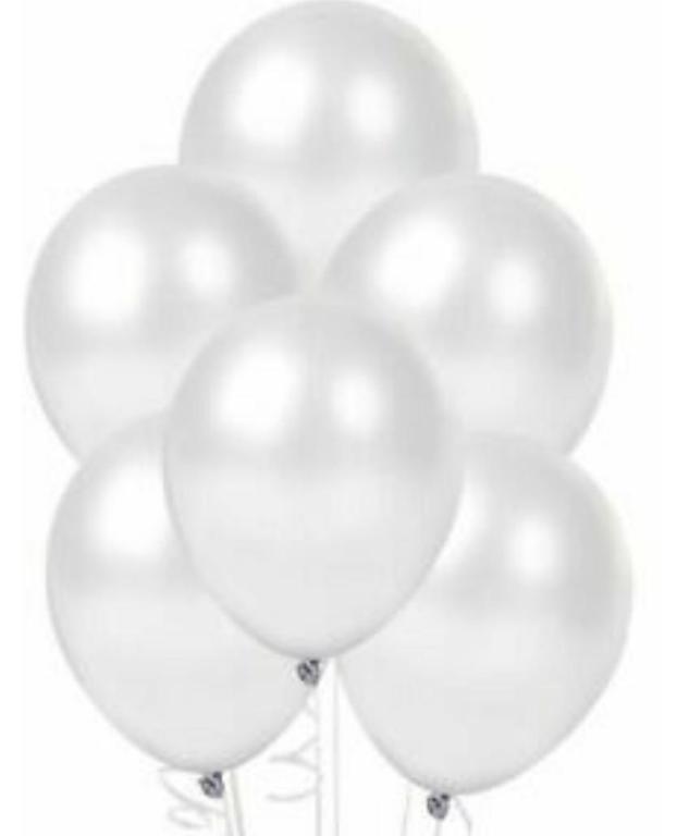 BALAO LISO RED. FESTBALL N°9 BRANCO PEROLISADO C/50UN