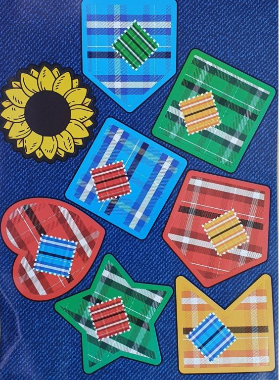 RETALHO DE PAPEL ADESIVO JUNINO C/08UN