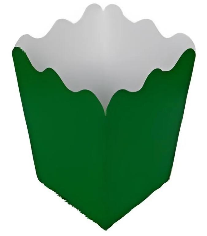 CACHEPOT PAPEL PEQUENO 9X9 VERDE BANDEIRA C/10UN