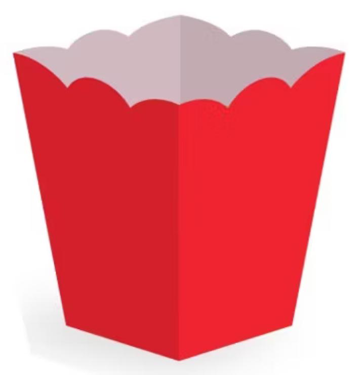 CACHEPOT PAPEL PEQUENO 9X9 VERMELHO C/10UN