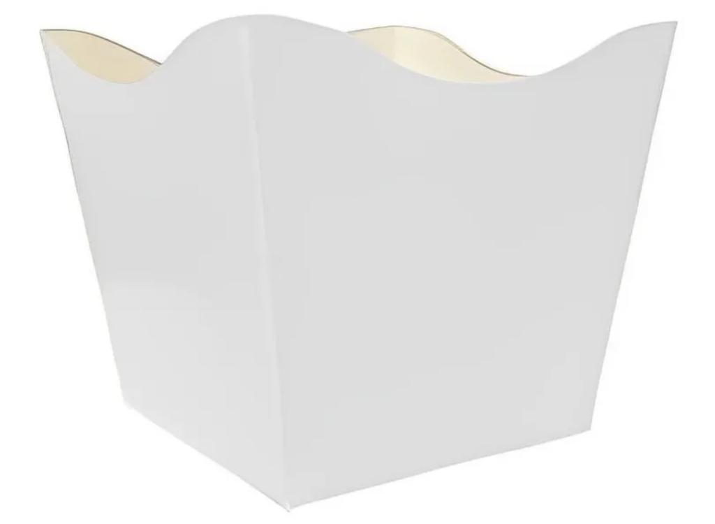 CACHEPOT PAPEL PEQUENO 9X9 BRANCO C/10UN