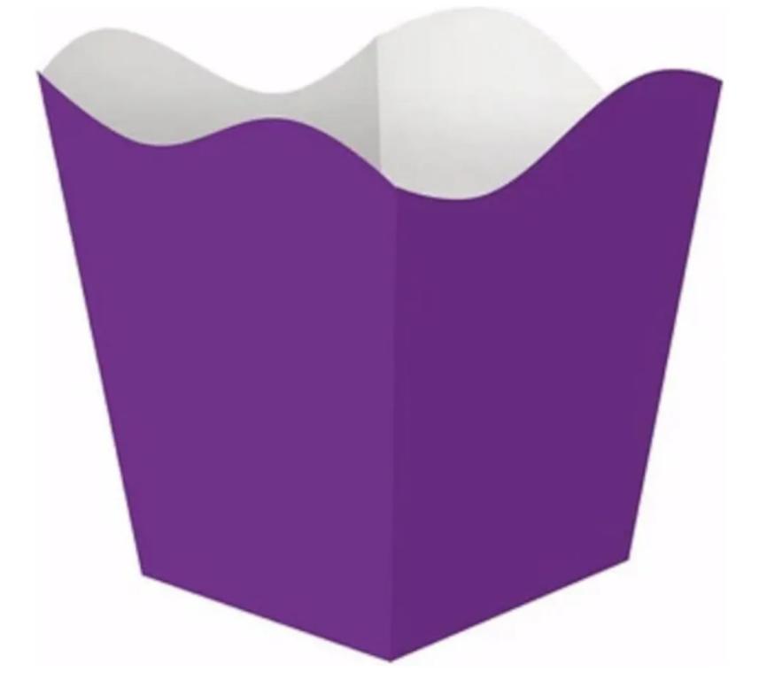 CACHEPOT PAPEL PEQUENO 9X9 VIOLETA C/10UN