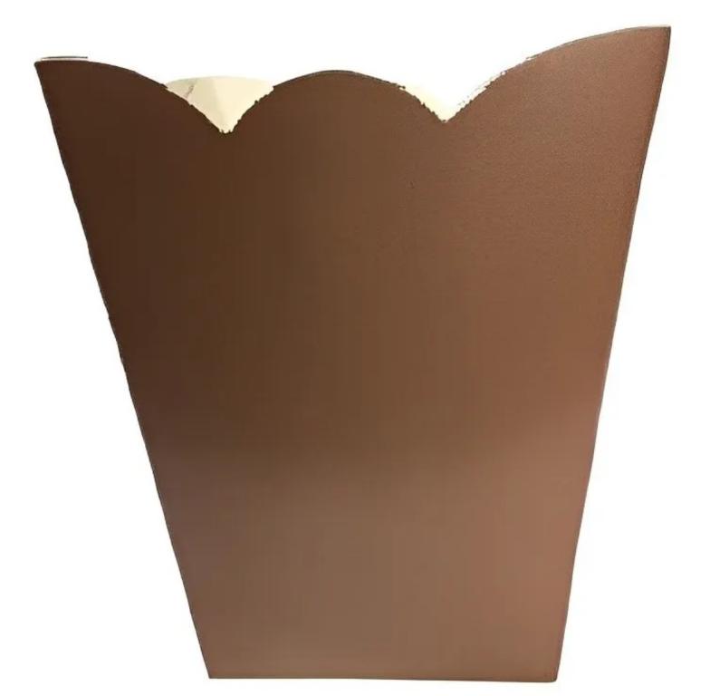 CACHEPOT PAPEL PEQUENO 9X9 MARROM C/10UN