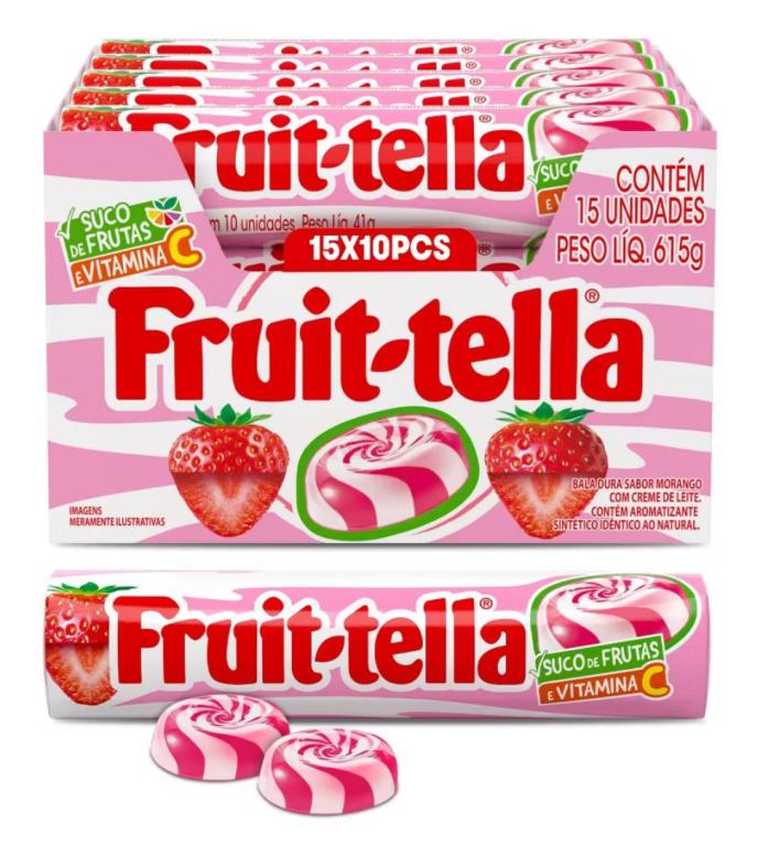 DROPS FRUIT-TELLA MORANGO C/ CREME DE LEITE DP/15X41GR
