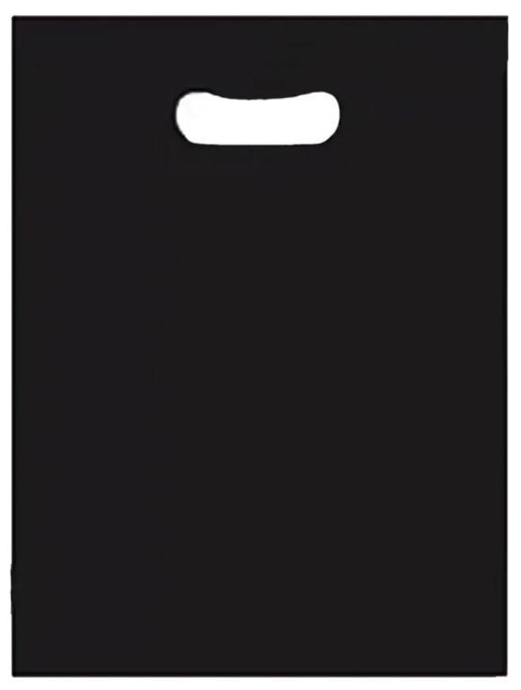 SACOLA PLAST. BOCA DE PALHACO PRETA 25X35 C/50UN