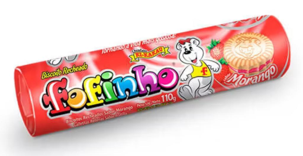 BISCOITO RECHEADO FOFINHO MORANGO 110G