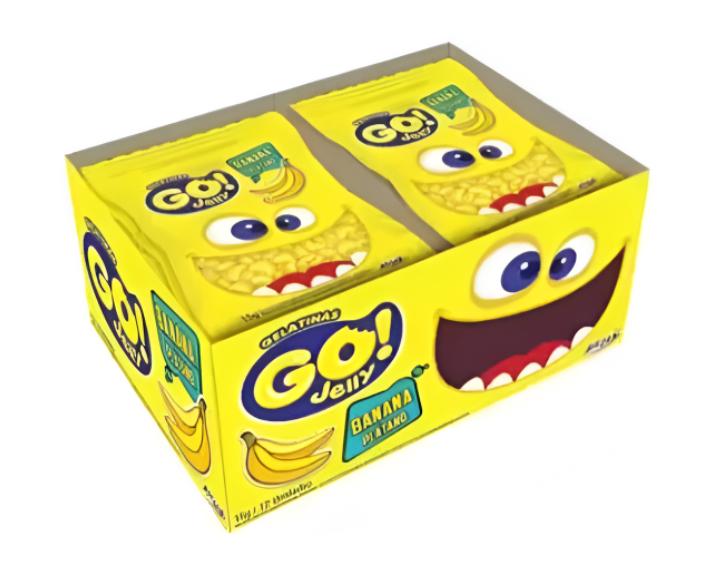 BALA GELATINA GO JELLY MINI BANANAS 15G