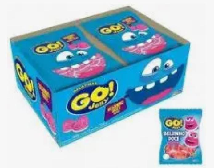 BALA GELATINA GO JELLY MINI BEIJOS DP/12X15G
