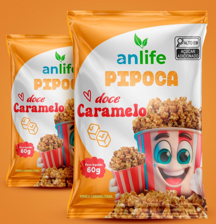 PIPOCA ANLIFE DOCE CARAMELO 60G C/10UN