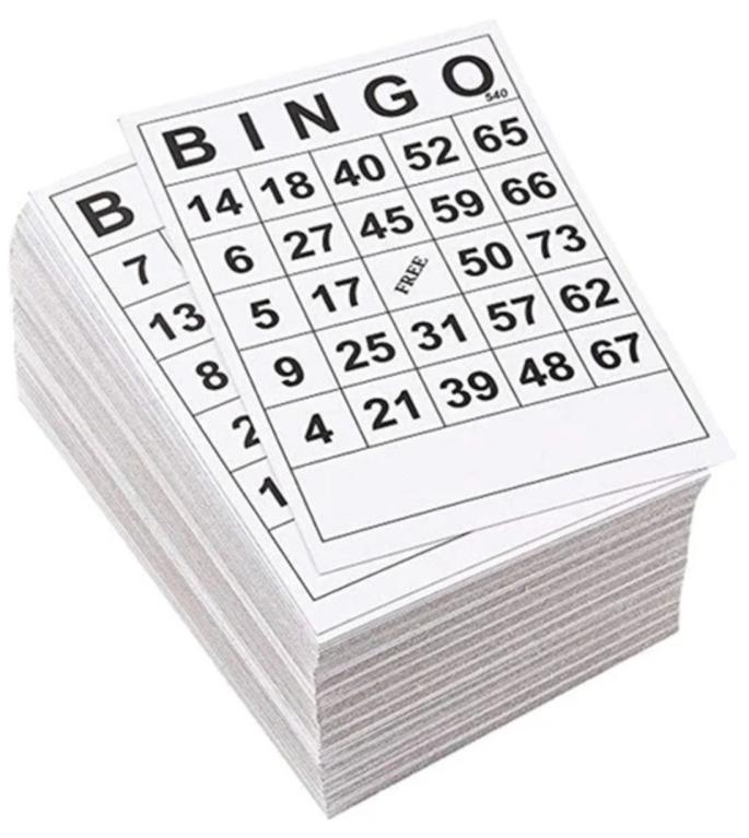 BLOCO DE BINGO C/100FLS