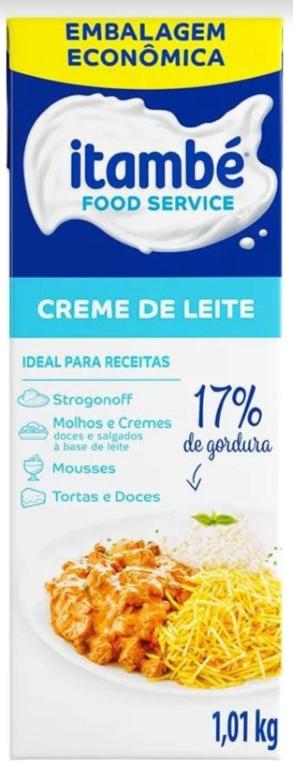 CREME DE LEITE ITAMBE LEVE UHT 17% 1,01KG