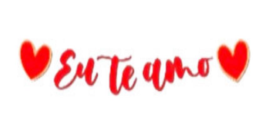 FAIXA DE PAPEL EU TE AMO CORACAO VERMELHO