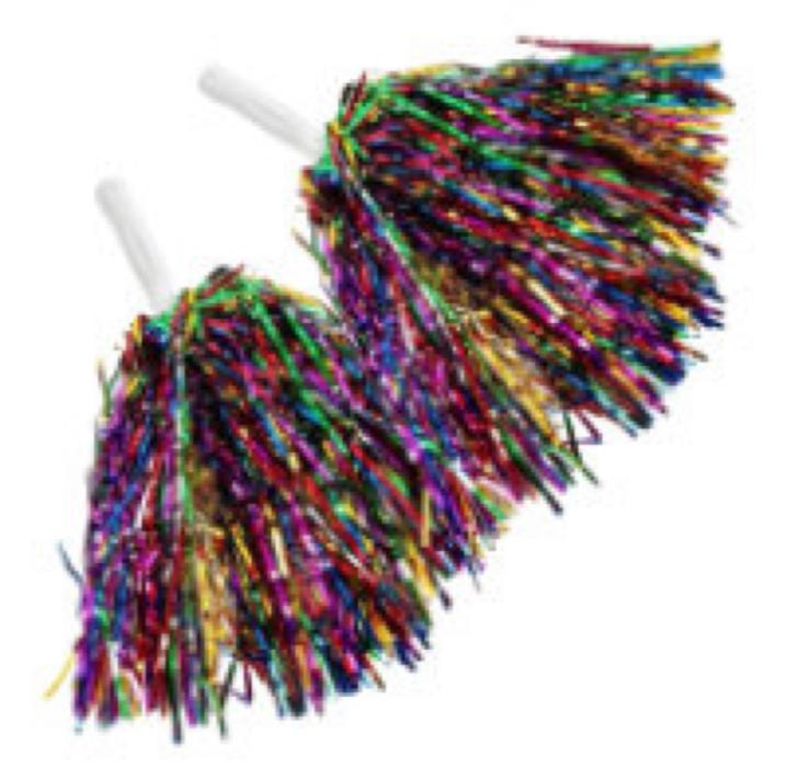 POMPOM METALIZADO COLORIDO C/02UN