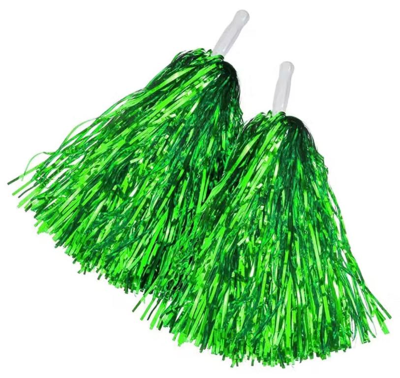 POMPOM METALIZADO VERDE C/02UN