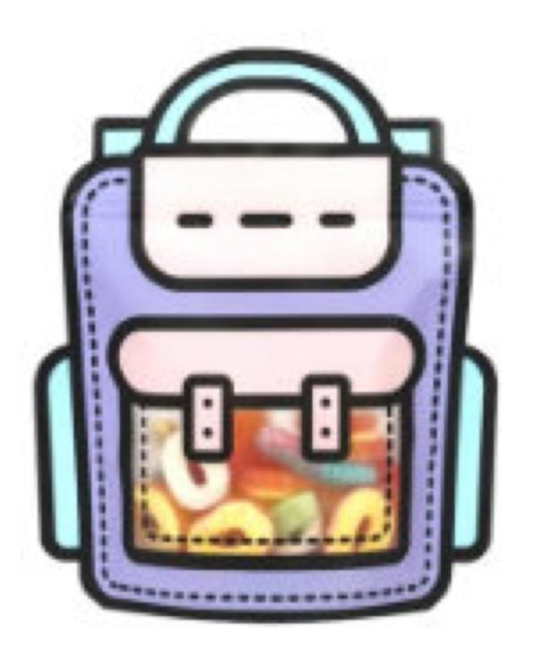 SACOLA PLAST. FORMATO MOCHILA LILAS/ROSA 18X21 C/12UN