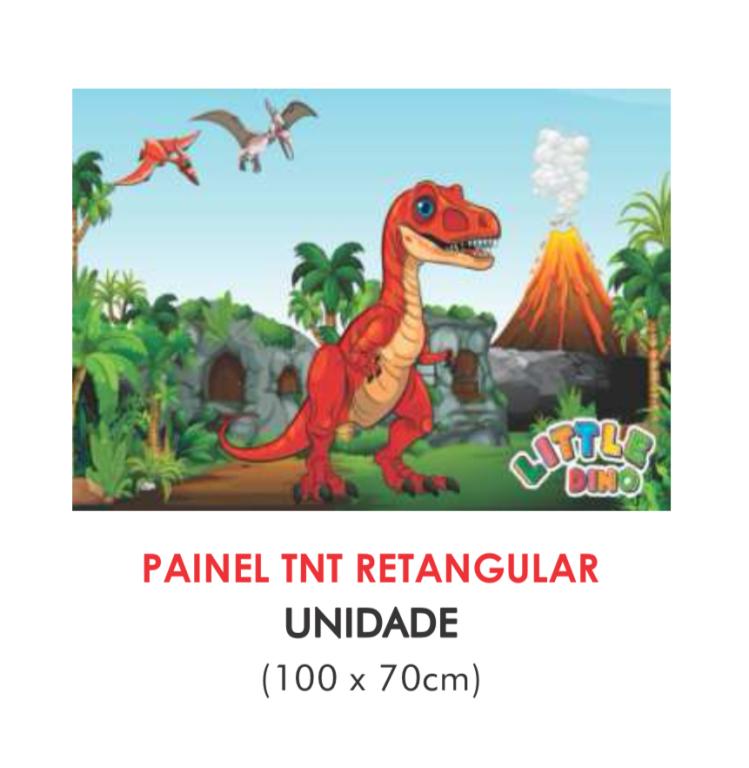 PAINEL TNT DUPLO RETANGULAR TIRANOSSAURO REX 70X100CM