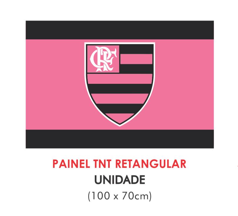 PAINEL TNT DUPLO RETANGULAR FLAMENGO ROSA 70X100CM