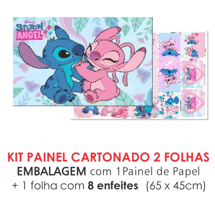 PAINEL ECONOMICO 2 FOLHAS STITCH E ANGEL