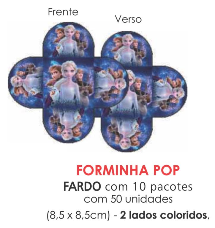 PORTA BOMBOM TEMA FROZEN 8,5X8,5CM C/50UN