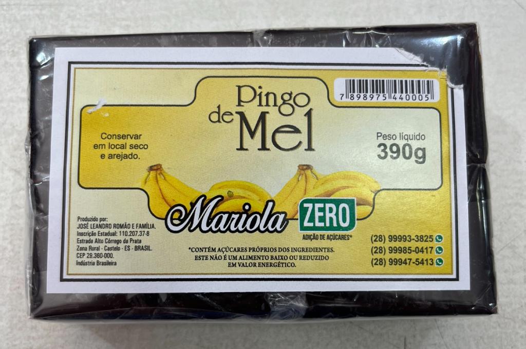 BANANADA PINGO DE MEL ZERO ACUCAR C/12UN 390G