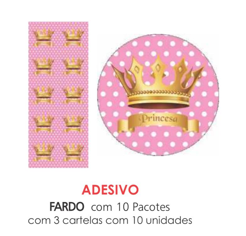 ADESIVO COROA ROSA C/30UN