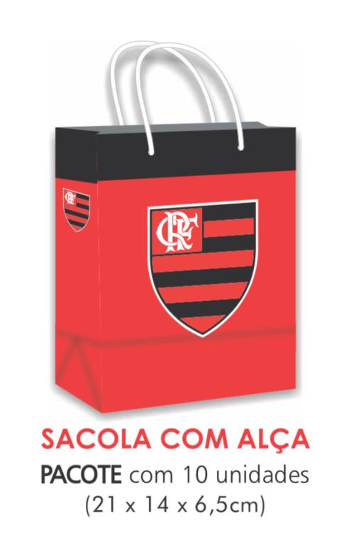 SACOLA TEMA FLAMENGO PAPEL SURPRESA C/10UN