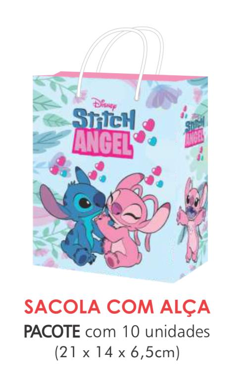 SACOLA TEMA STITCH E ANGEL PAPEL SURPRESA C/10UN