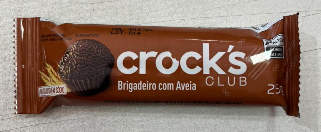 BARRA CEREAL CROCK'S BRIGADEIRO COM AVEIA 25G