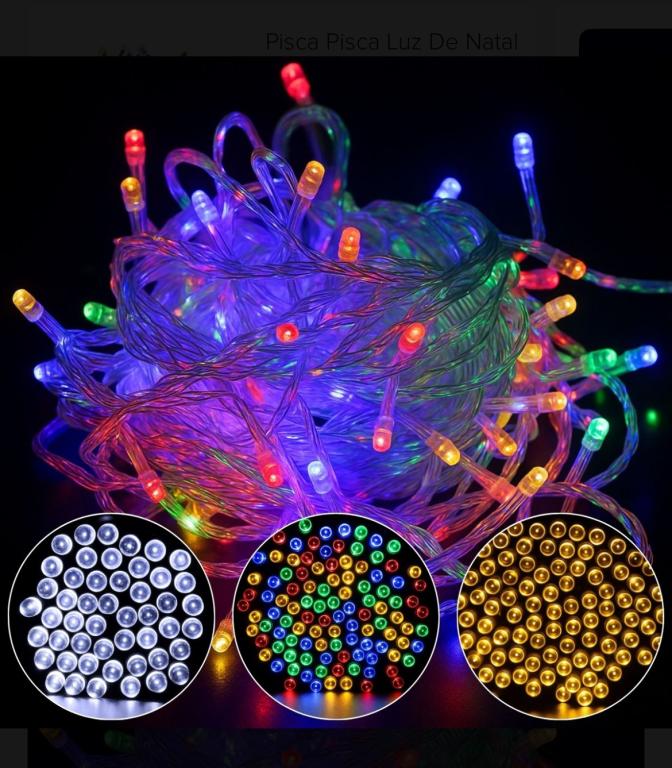 PISCA PISCA LED COLORIDO 110V 9MT C/100 LEDS