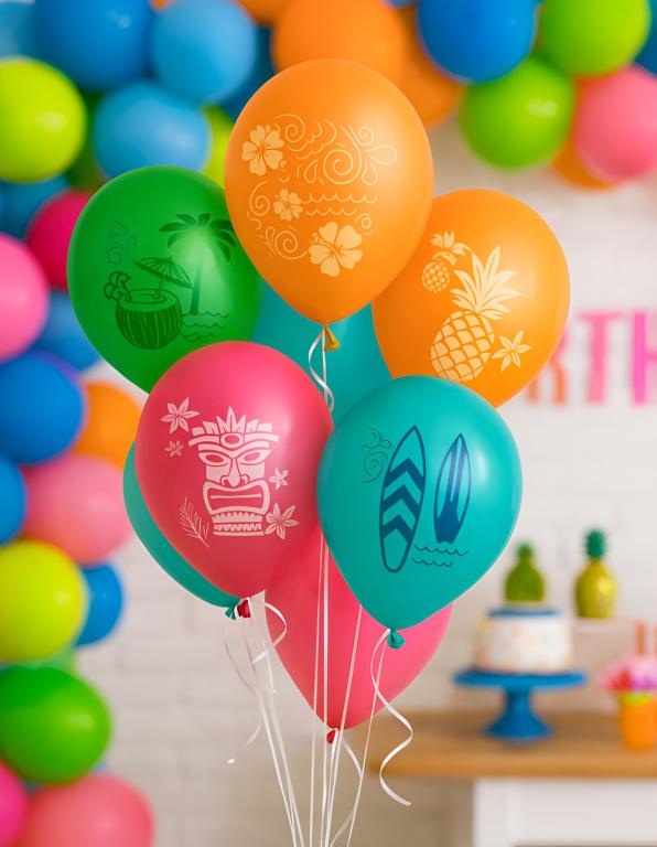 BALAO DECORACAO PIC PIC TROPICAL SORTIDO N°9 C/25UN