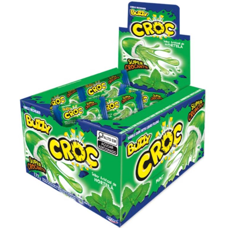 CHICLE BUZZY CROC HORTELA 172G