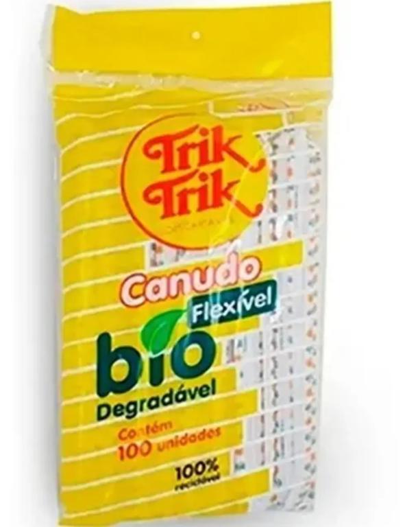 CANUDO BIODEGRADAVEL FLEXIVEL TRIK TRIK C/100UN