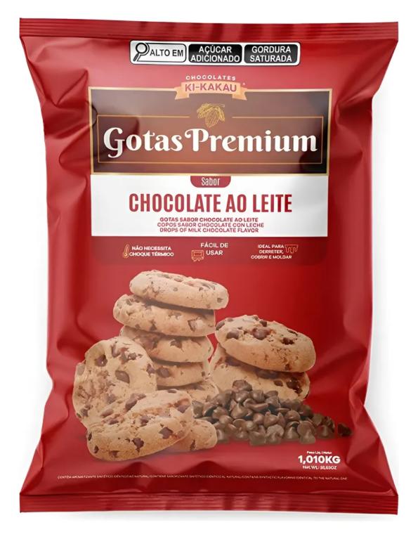 GOTAS PREMIUM KIKAKAU CHOCOLATE AO LEITE 1,01KG