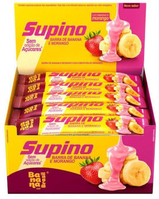 BARRA SUPINO C/ CHOCOLATE BANANA E MORANGO 24G