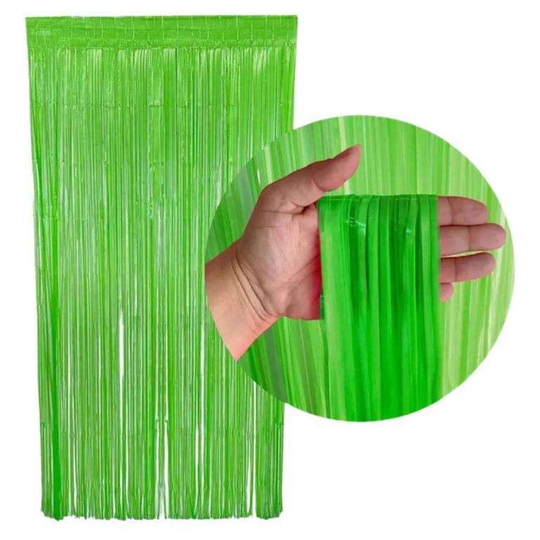 CORTINA PLAST. VERDE NEON 1X2MT
