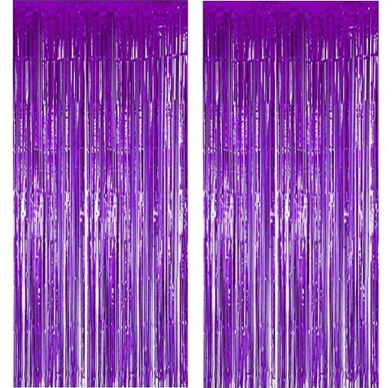 CORTINA METALIZADA LILAS 1X2MT