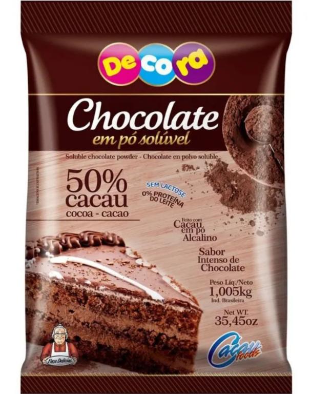 CHOCOLATE EM PO DECORA 50% 1,05KG