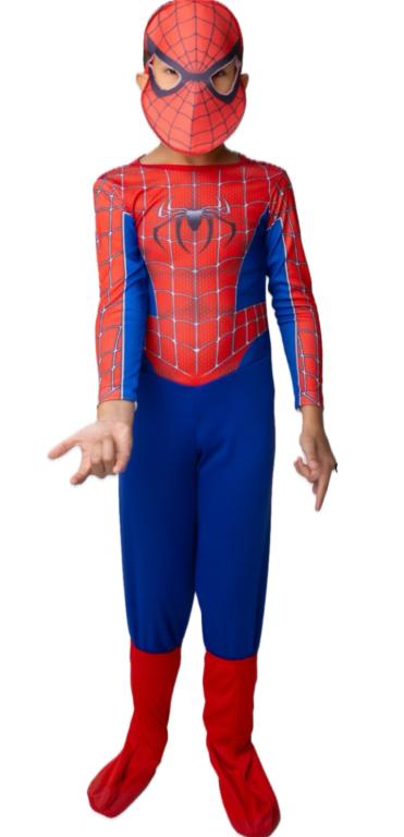 FANTASIA HOMEM ARANHA MACACAO LONGO + MASCARA TAM. G